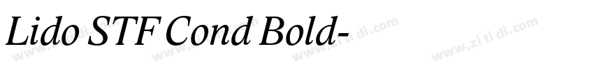 Lido STF Cond Bold字体转换